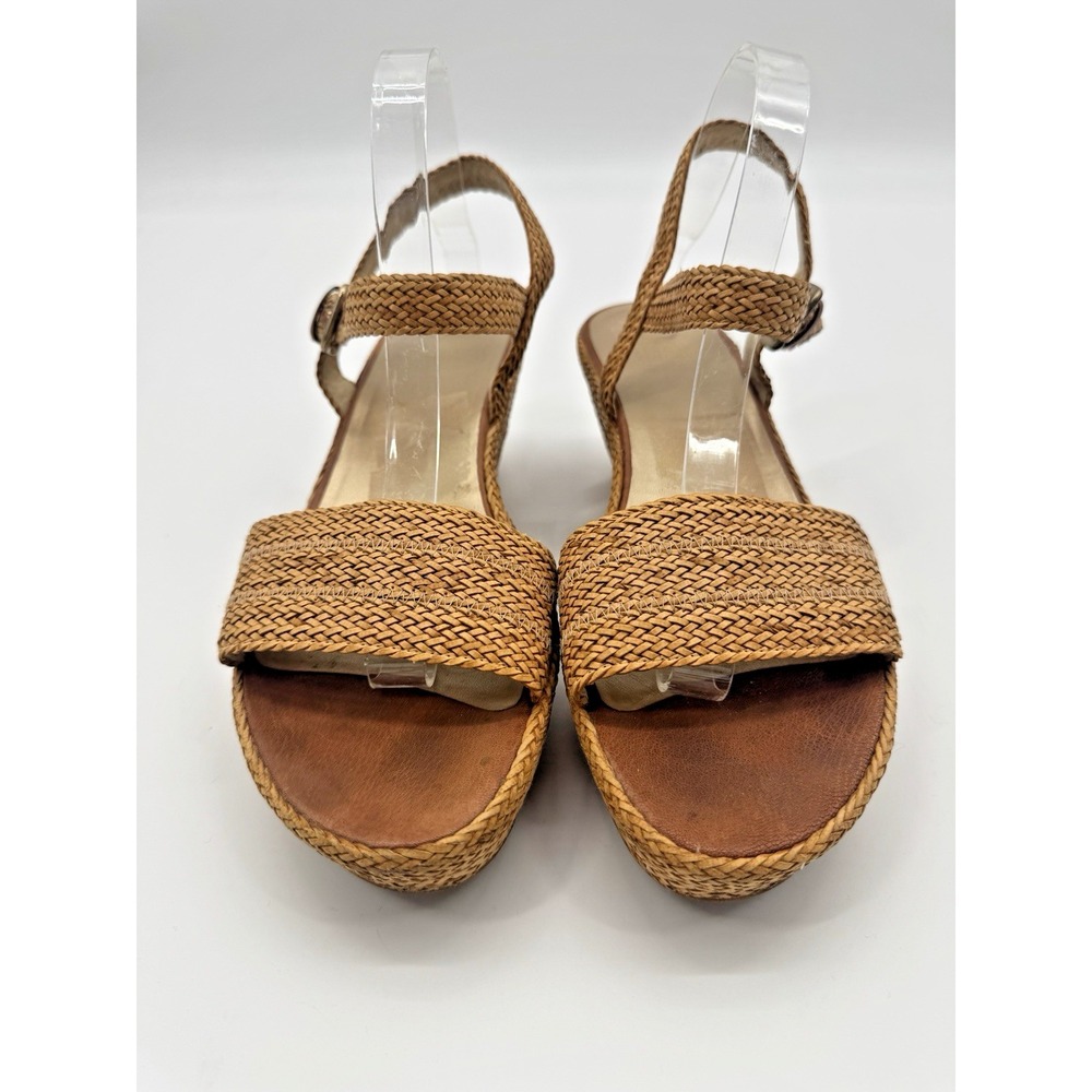 Stuart Weitzman Womens 10 M Barbados Rattan Raffia Strappy Sandal Quiet Luxury - Picture 3 of 15